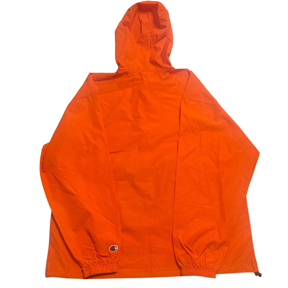 NWT Champion FedEx Mens Large Orange Half Zip Hooded Windbreaker Outdoor Jacket - Picture 4 of 10